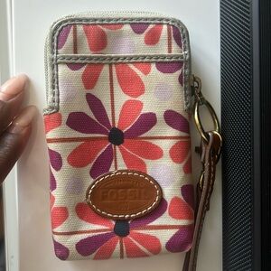 Fossil Keyper  Wristlet Phone ID Carryall Wallet